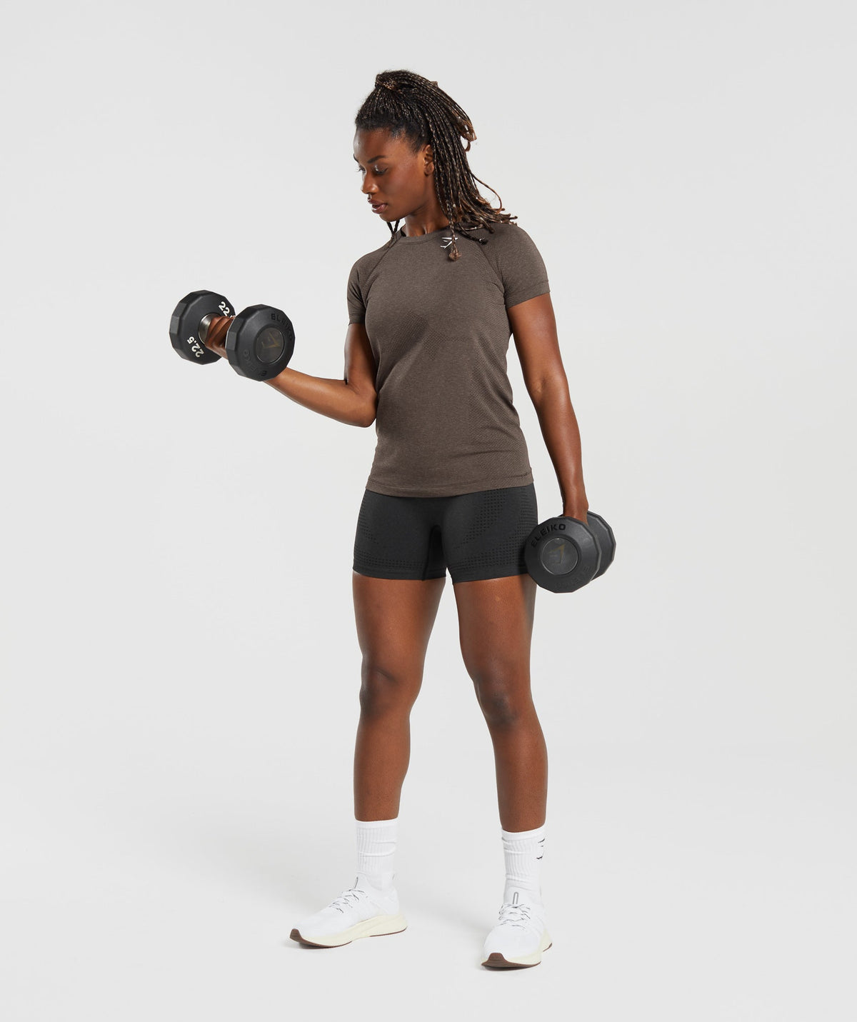 Gymshark Vital Seamless 2.0 Light Tee - Penny Brown Marl