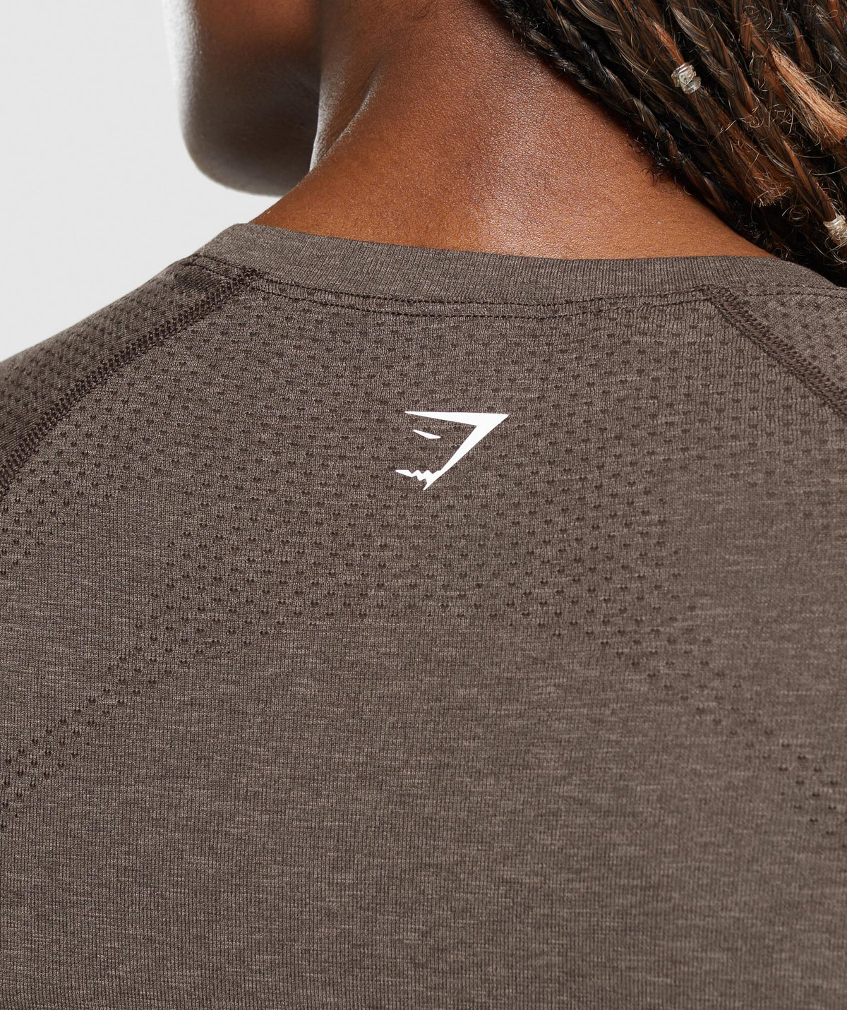 Gymshark Vital Seamless 2.0 Light Tee - Penny Brown Marl