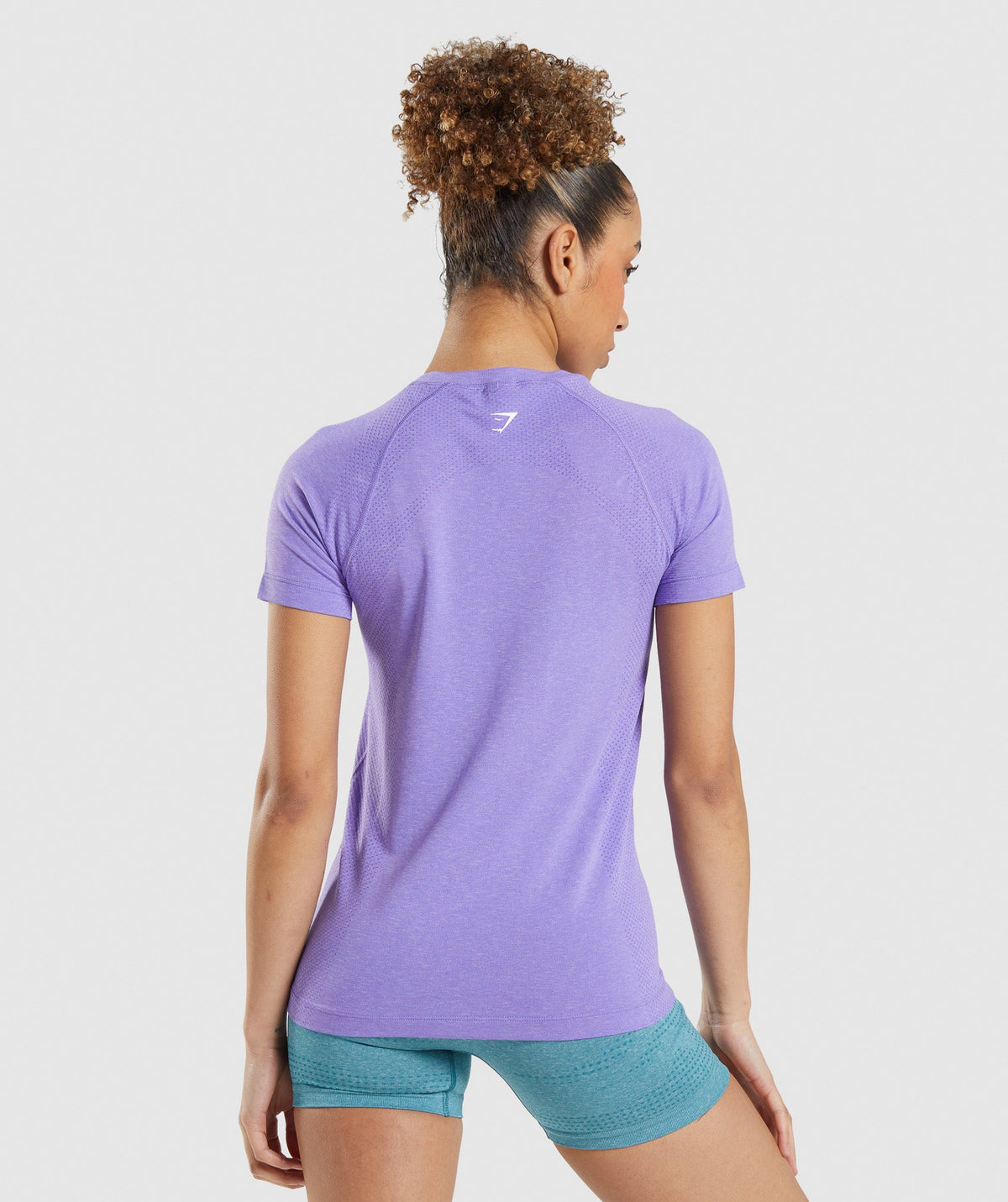 Gymshark Vital Seamless 2.0 Light Tee - Bright Purple/ Marl