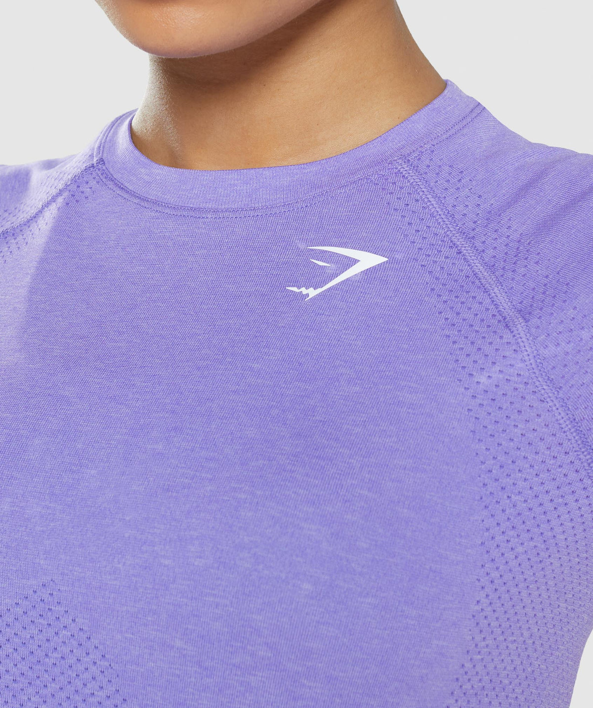 Gymshark Vital Seamless 2.0 Light Tee - Bright Purple/ Marl