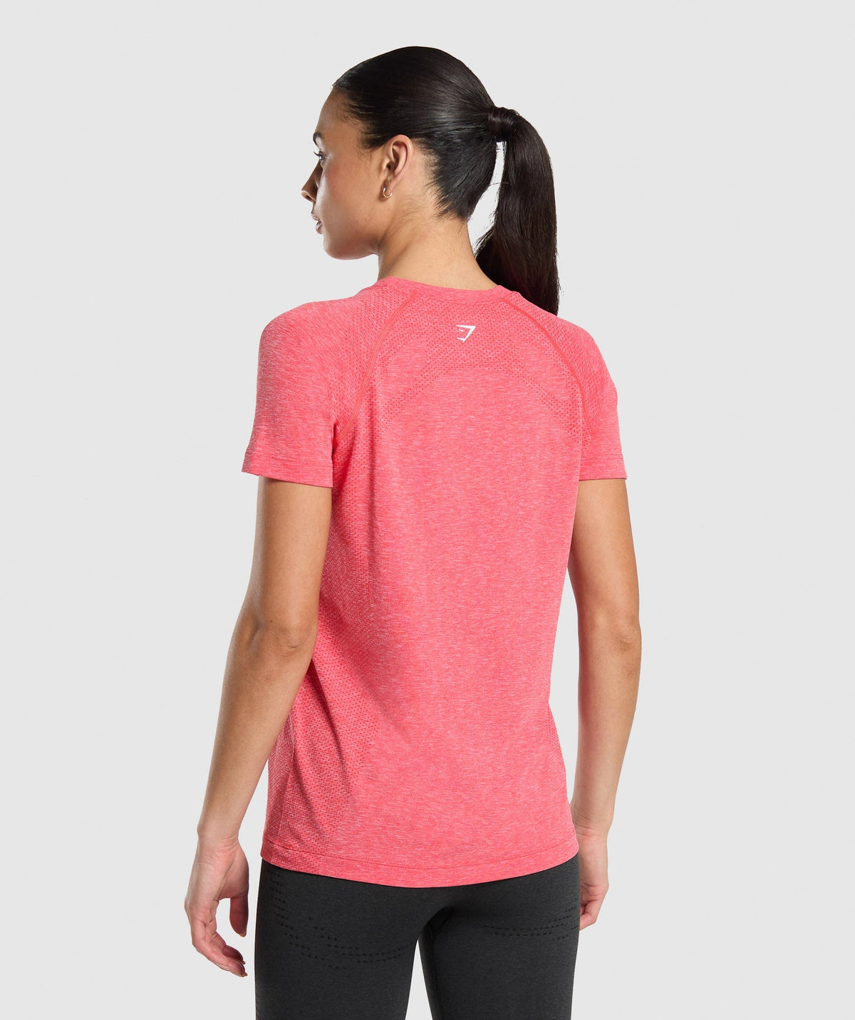 Gymshark Vital Seamless 2.0 Light Tee - Coral Red/Marl