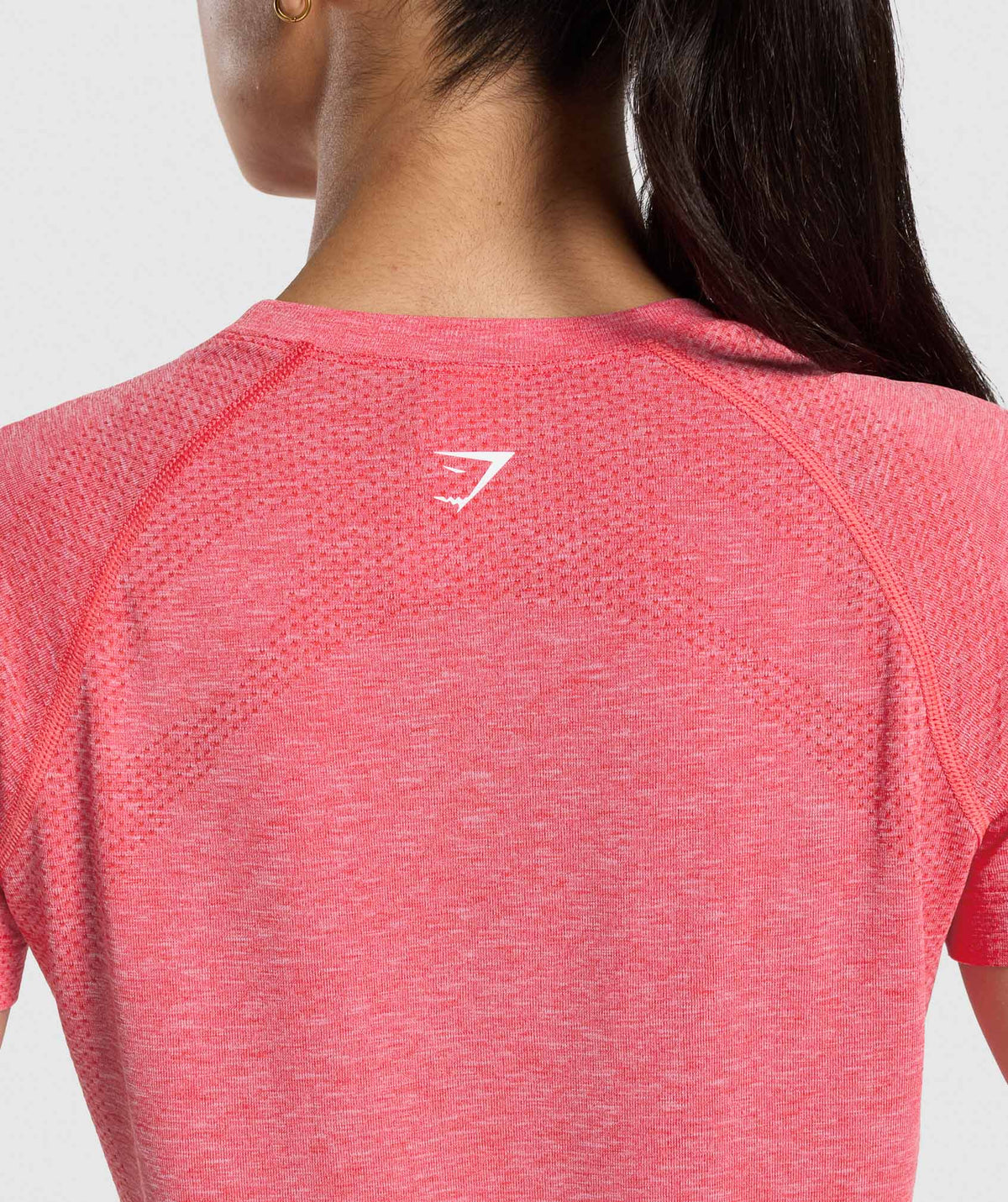 Gymshark Vital Seamless 2.0 Light Tee - Coral Red/Marl