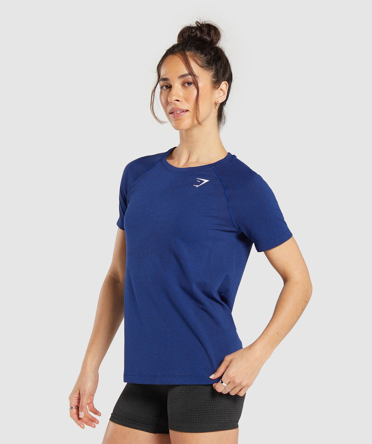 Gymshark Vital Seamless 2.0 Light Tee - Stellar Blue/ Marl