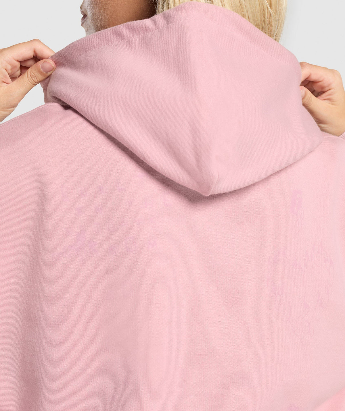 Gymshark Scribble Oversized Hoodie - Light Pink