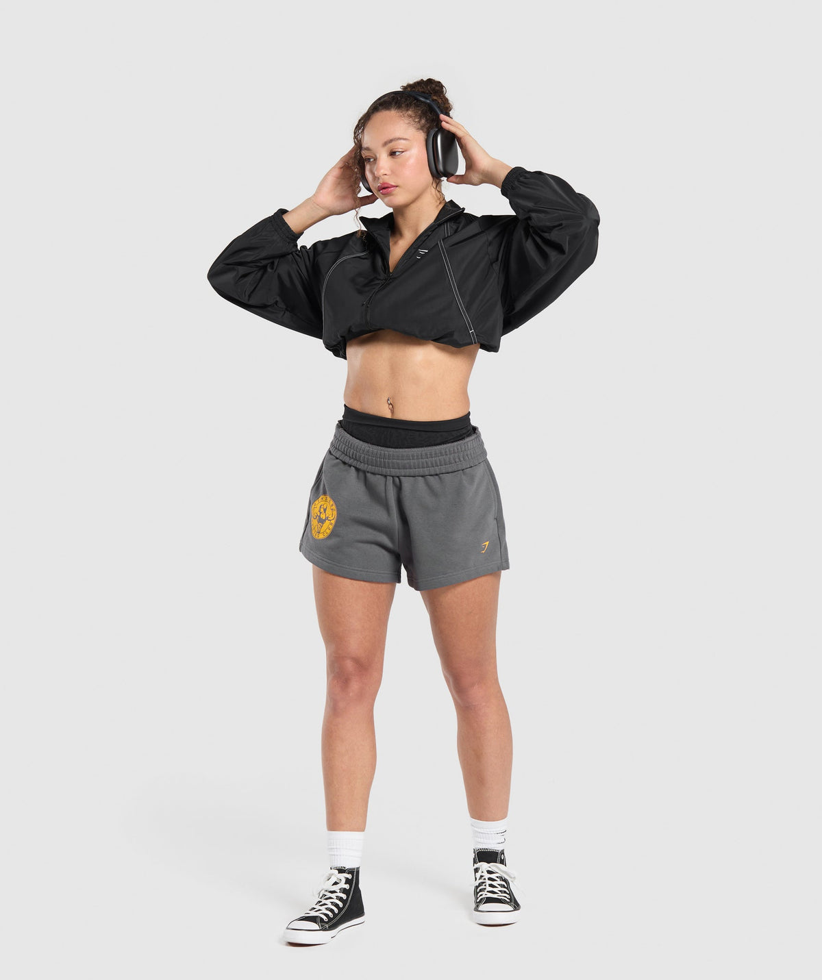 Gymshark Strong Girl Lifting Club Graphic Short - Pitch Grey