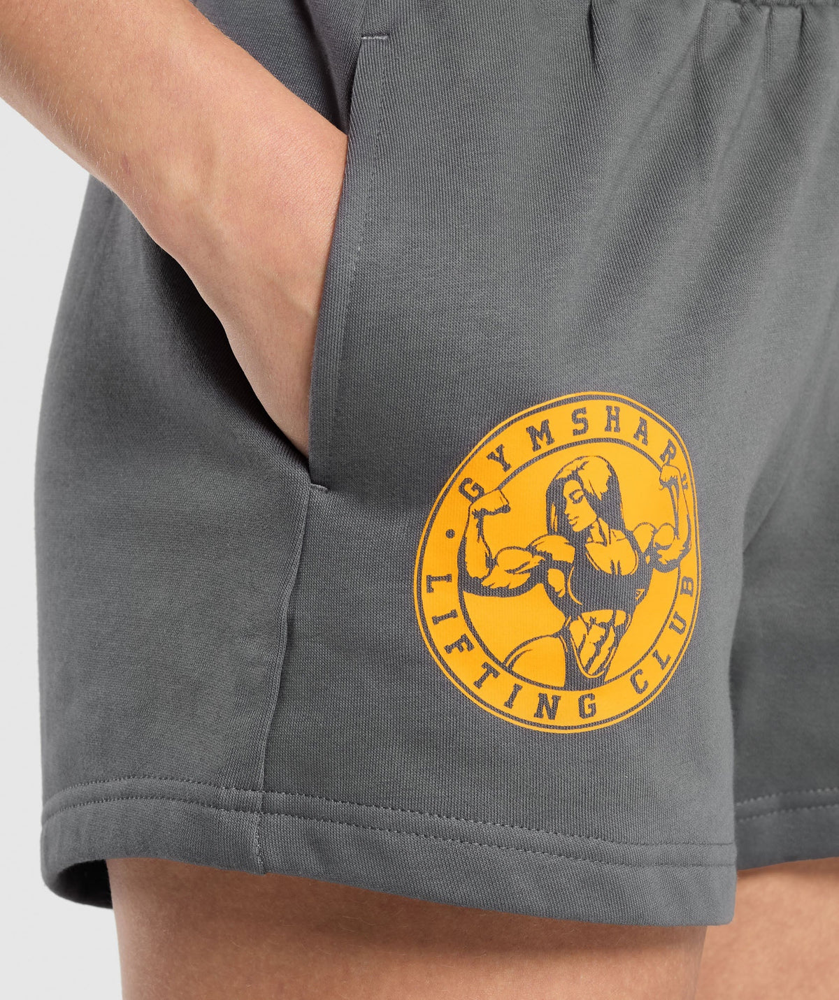 Gymshark Strong Girl Lifting Club Graphic Short - Pitch Grey