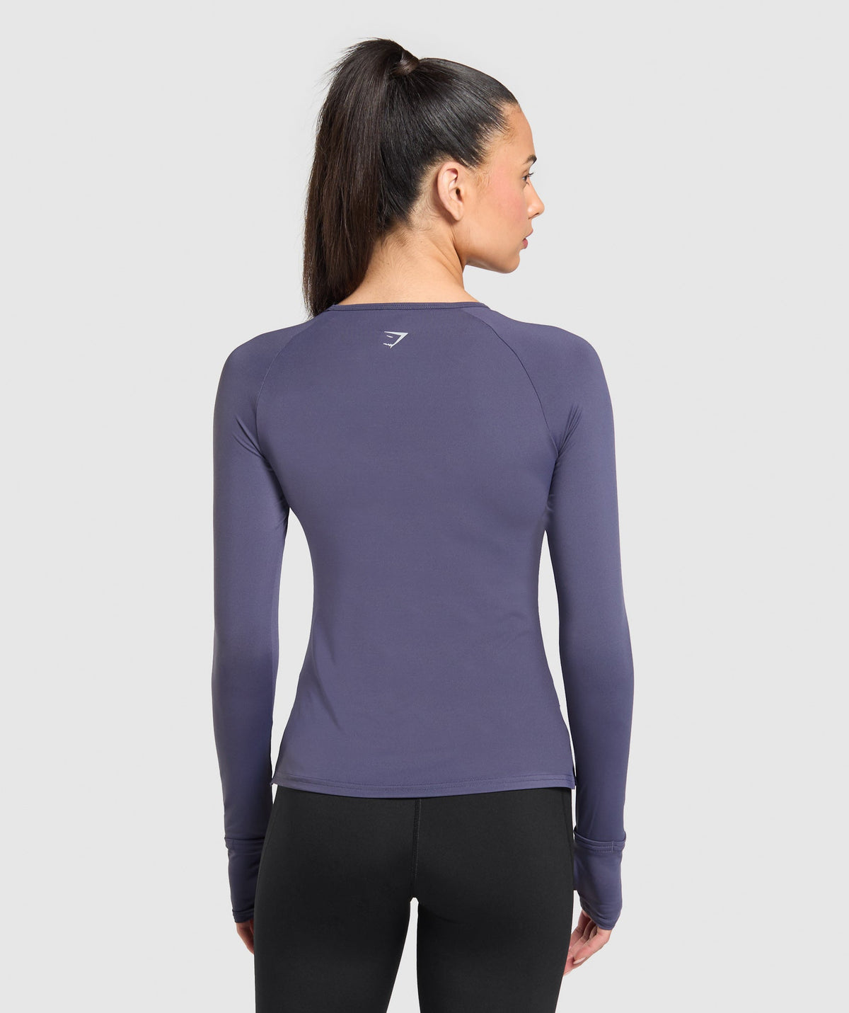 Gymshark Running Back Vent Long Sleeve Top - Weighted Purple