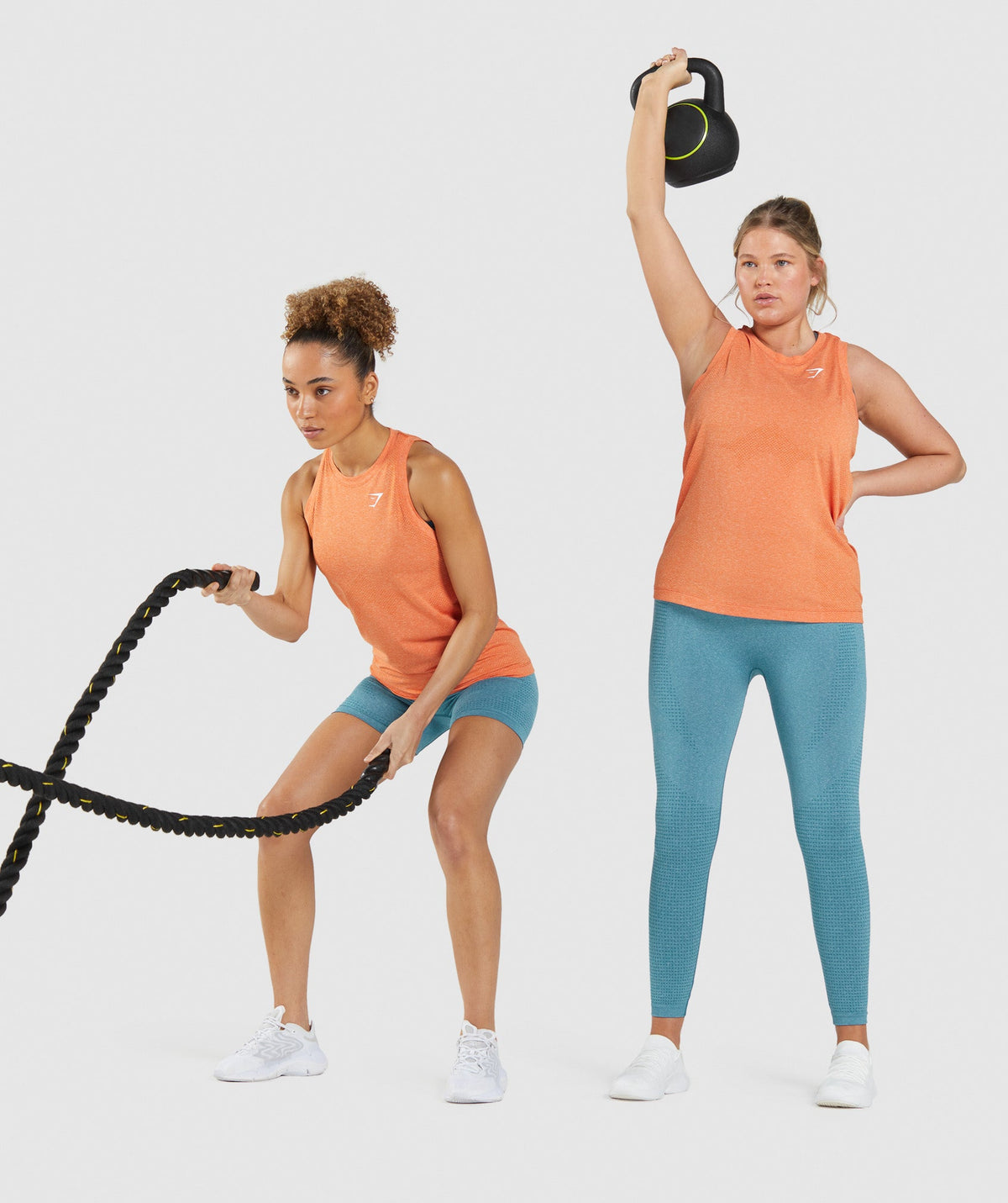 Gymshark Vital Light Tank - Apricot Orange/ Marl