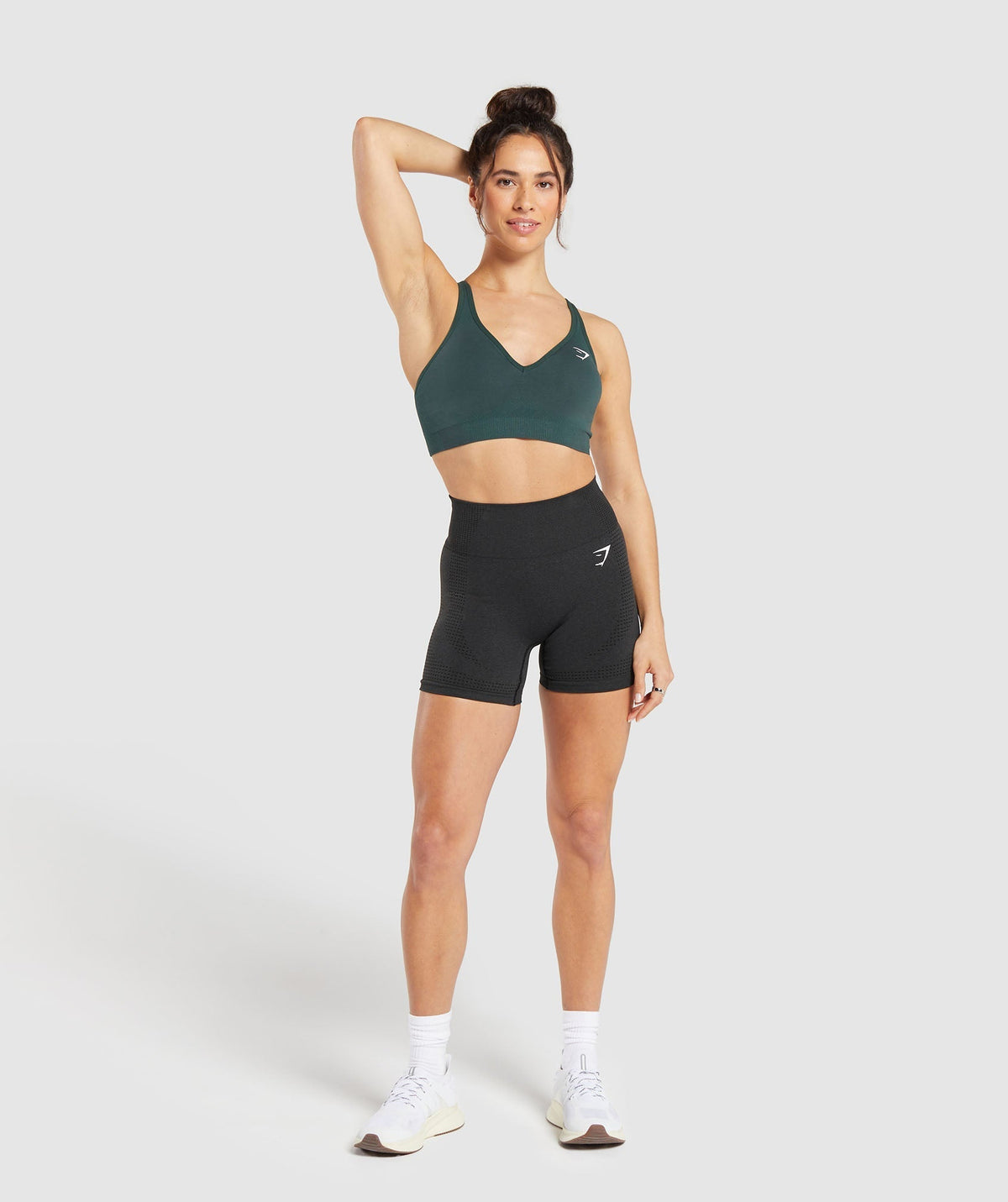 Gymshark Vital Seamless V Neck Sports Bra - Green