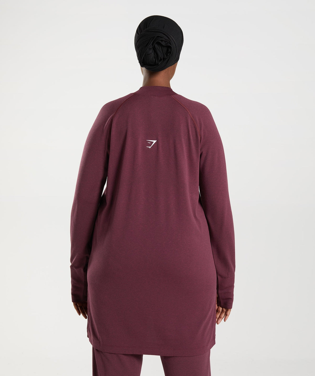 Gymshark Vital Long Line Top - Baked Maroon/ Marl