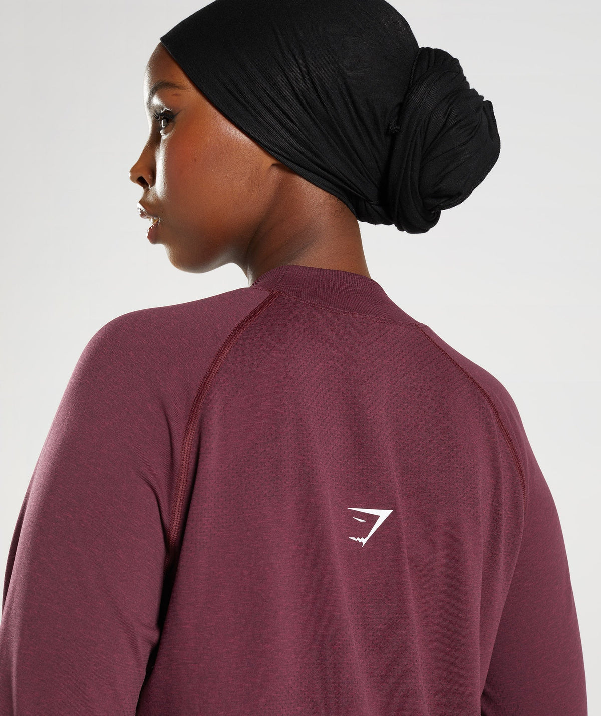 Gymshark Vital Long Line Top - Baked Maroon/ Marl
