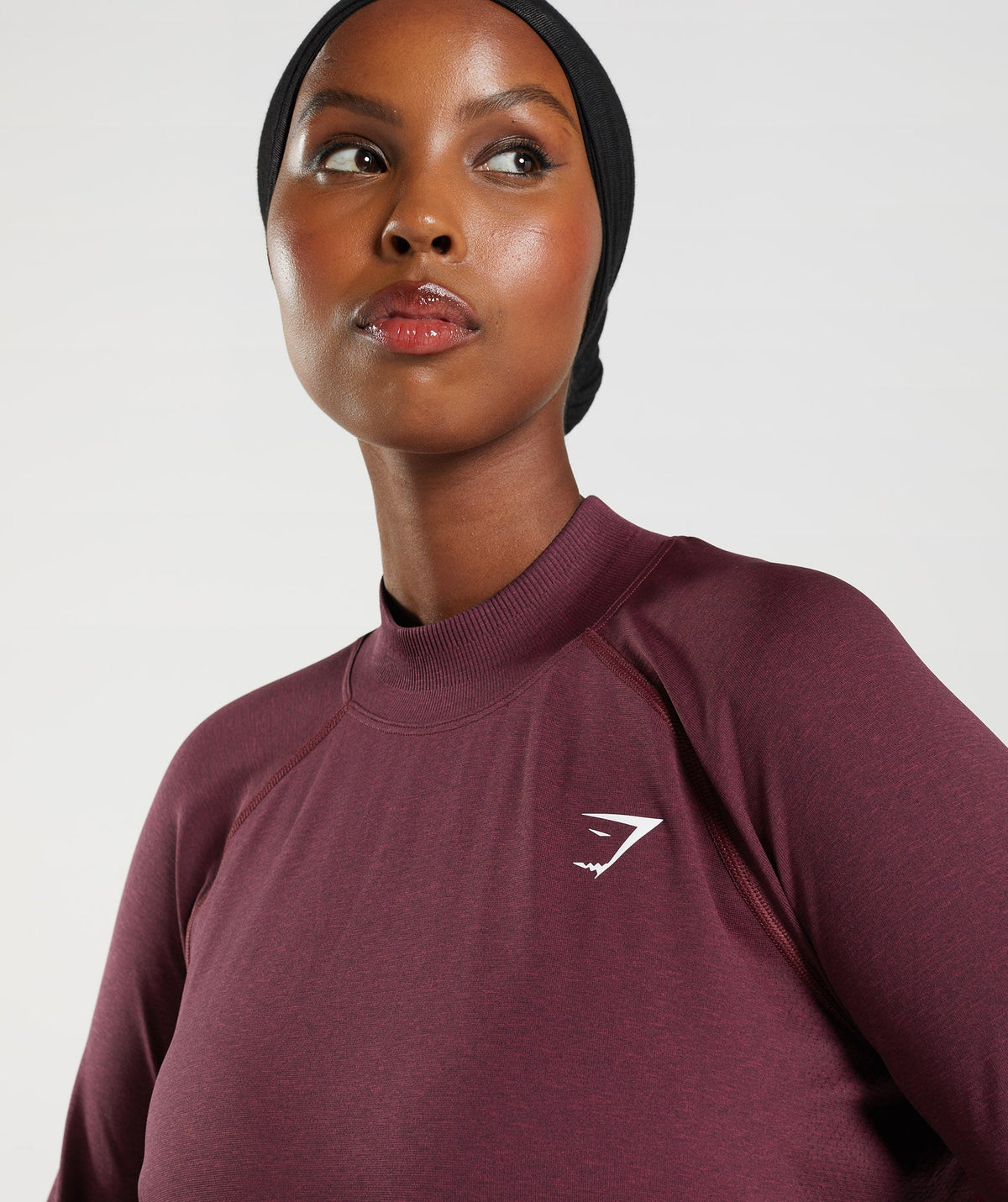 Gymshark Vital Long Line Top - Baked Maroon/ Marl