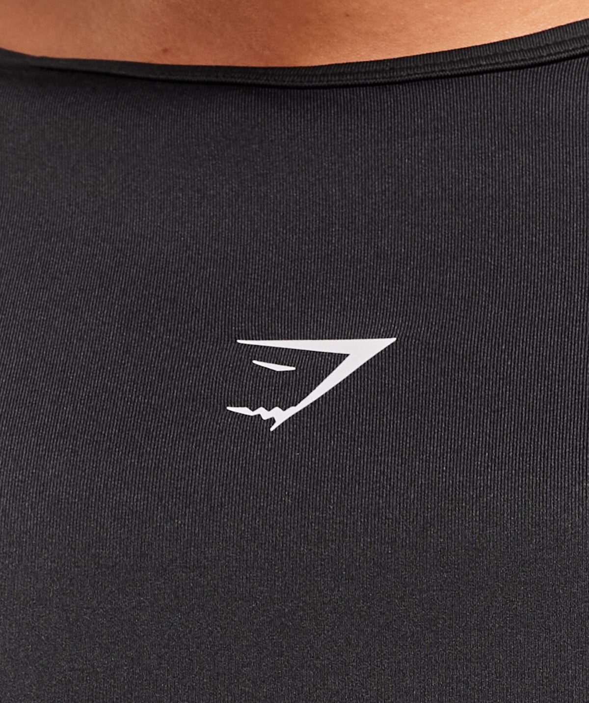 Gymshark Running Back Vent Tee - Black