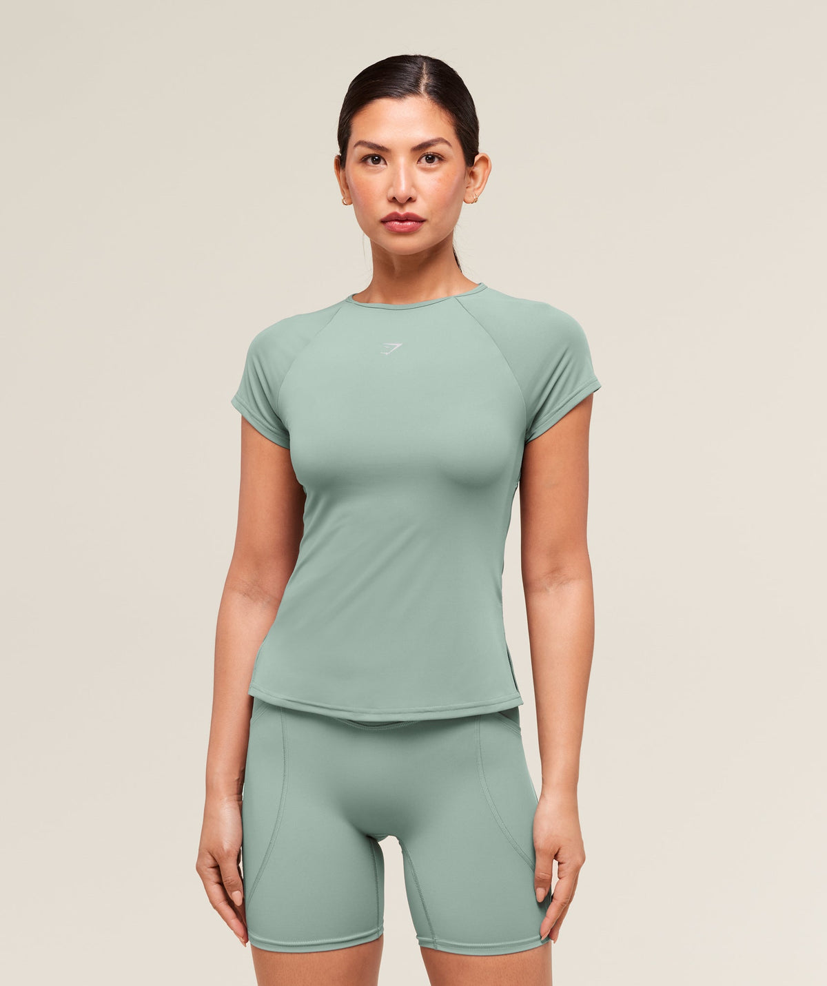 Gymshark Running Back Vent Tee - Celeste Blue