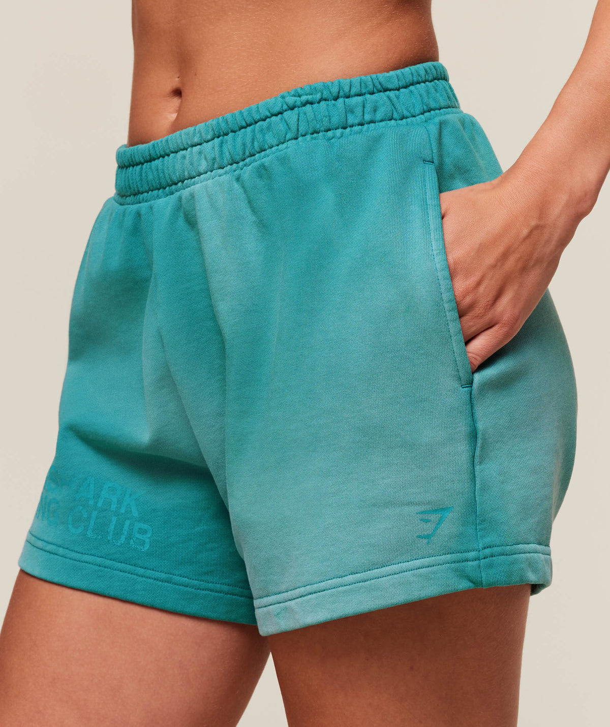 Gymshark Summer Tie-Dye Graphic Shorts - Jewel Teal/Wash