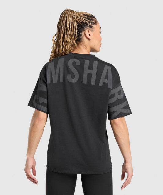 Gymshark Wordmark Graphic Tee - Black