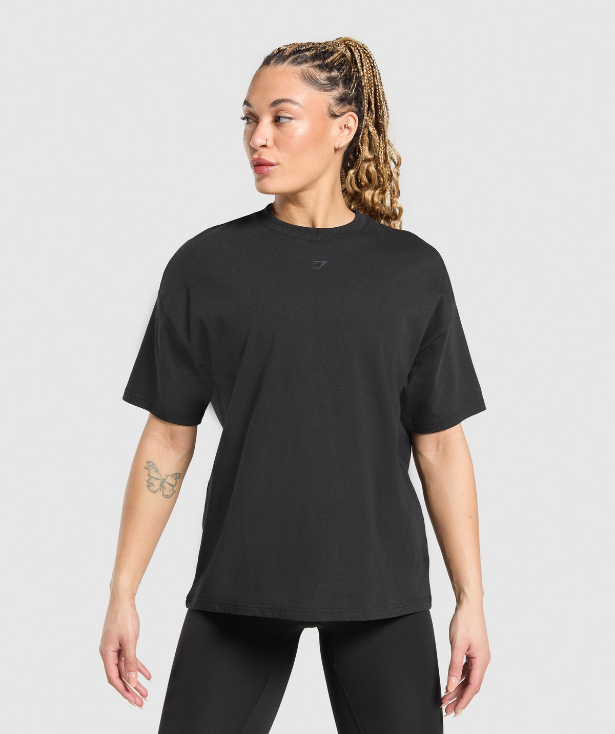 Gymshark Wordmark Graphic Tee - Black