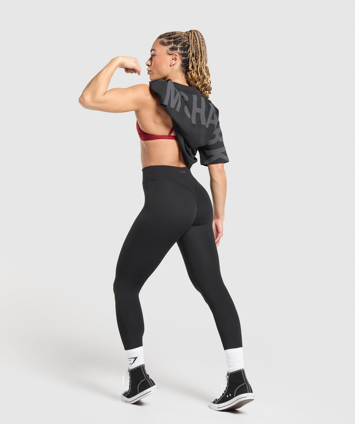 Gymshark Wordmark Graphic Tee - Black