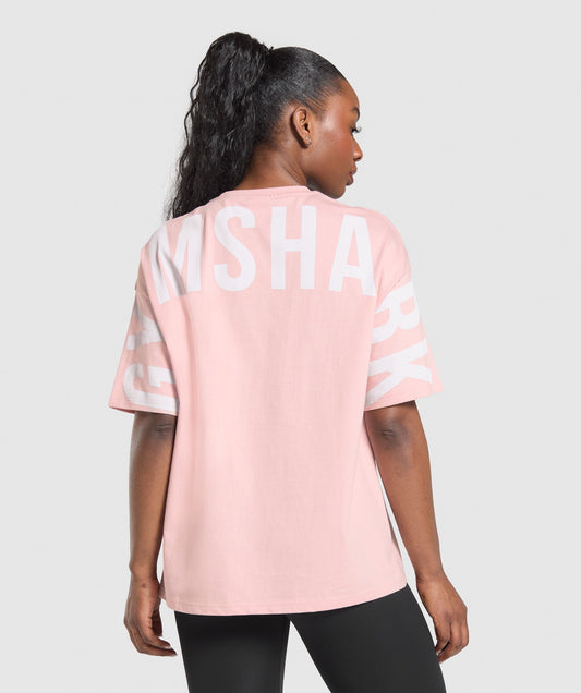 Gymshark Wordmark Graphic Tee - Lift Pink