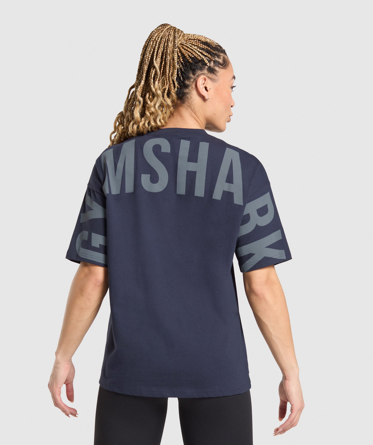 Gymshark Wordmark Graphic Tee - Heavy Blue