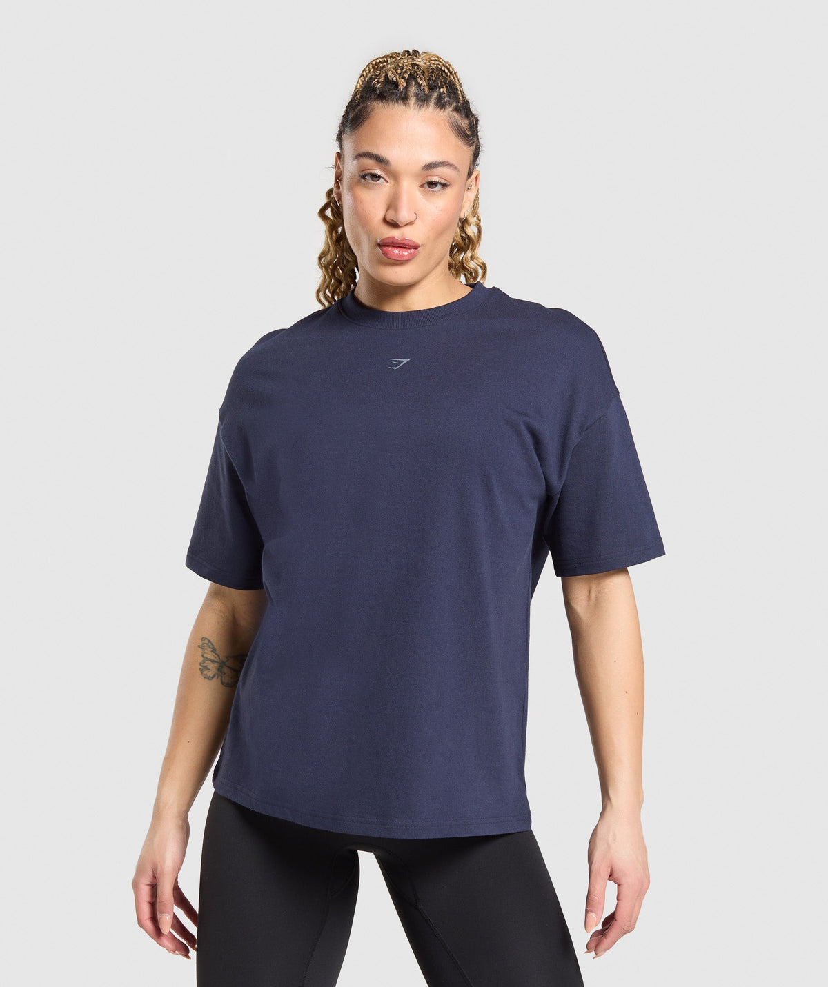 Gymshark Wordmark Graphic Tee - Heavy Blue