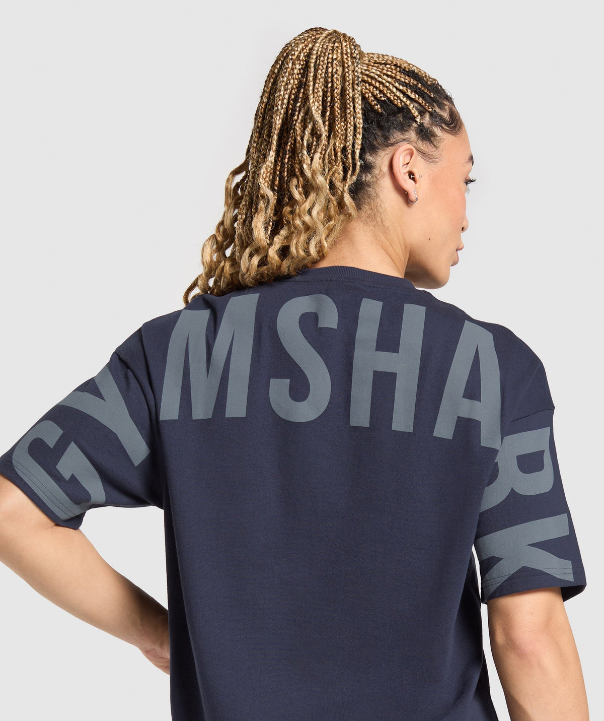 Gymshark Wordmark Graphic Tee - Heavy Blue