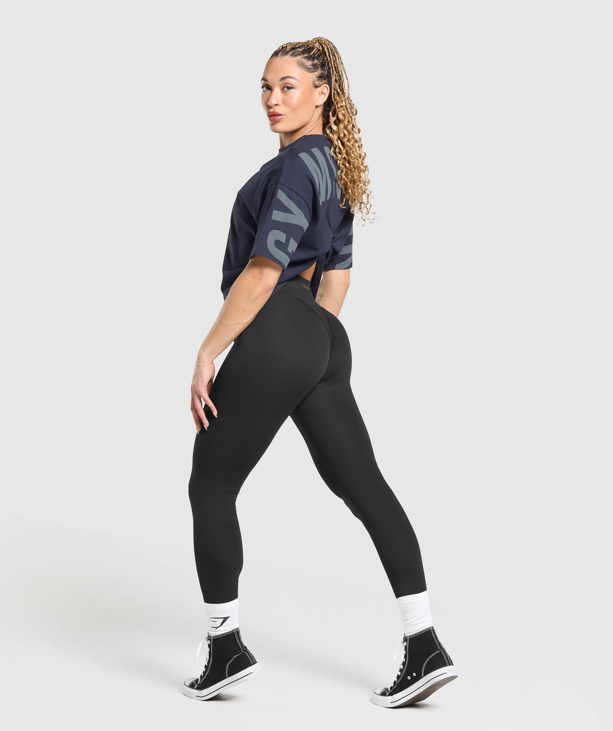 Gymshark Wordmark Graphic Tee - Heavy Blue