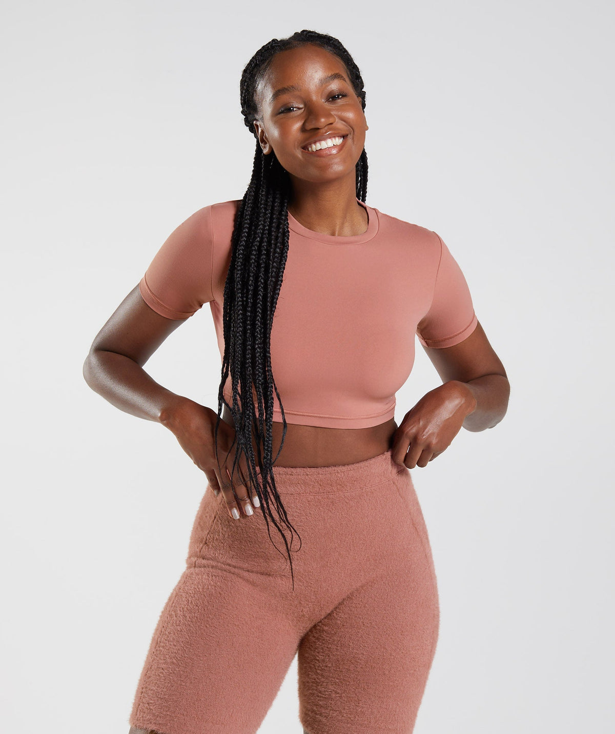 Gymshark Whitney Short Sleeve Crop Top - Canyon Red