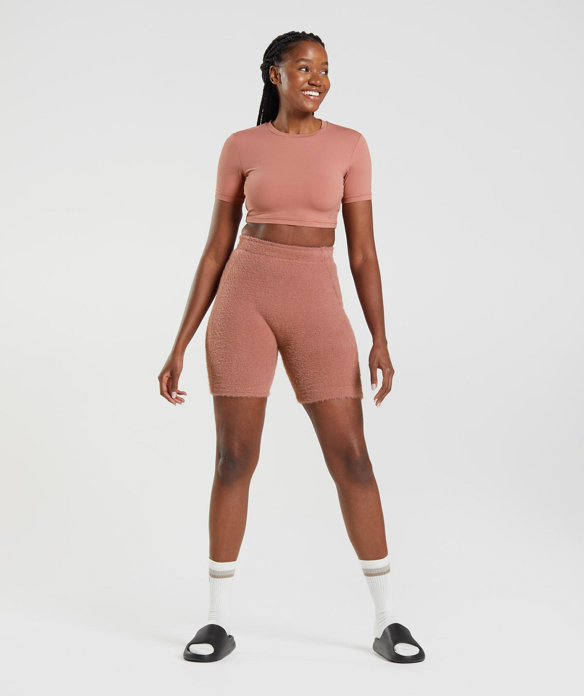 Gymshark Whitney Short Sleeve Crop Top - Canyon Red