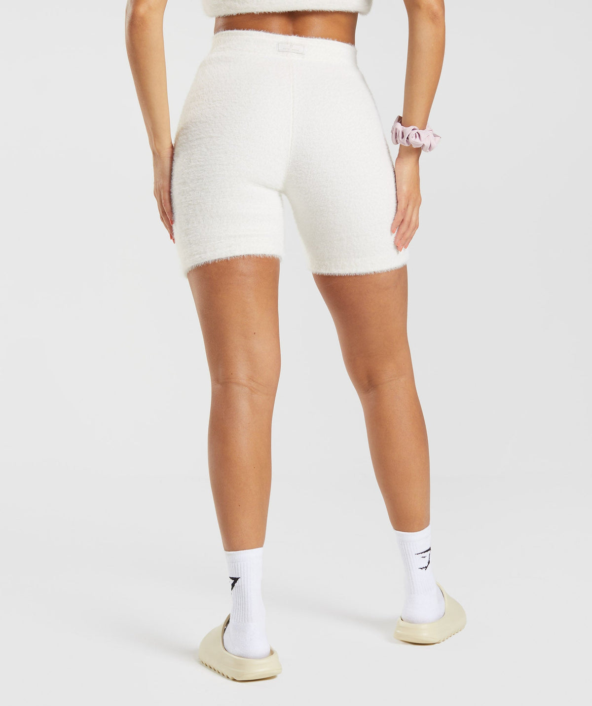 Gymshark Whitney Eyelash Knit Shorts - Skylight White