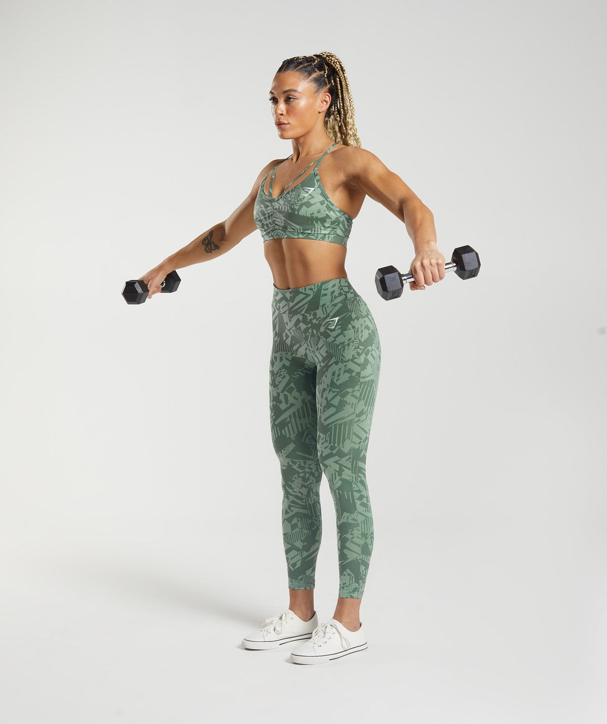 Gymshark Power X Leggings - Willow Green/Desert Sage Green