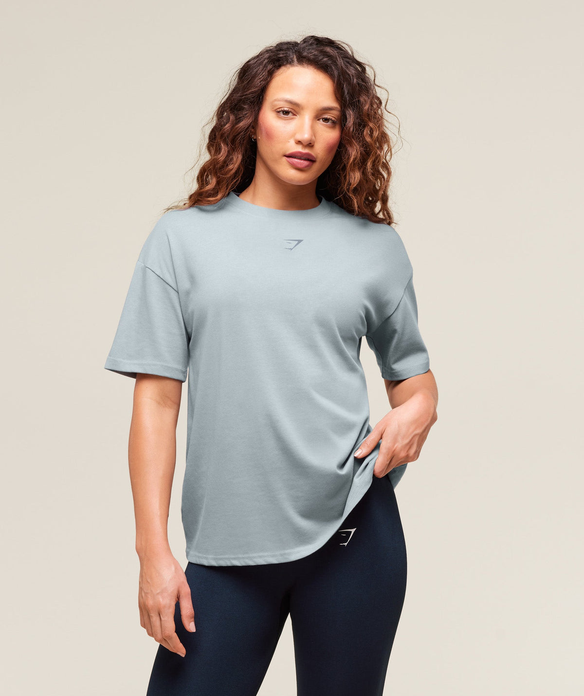 Gymshark Power Oversized Tee - Denim Grey