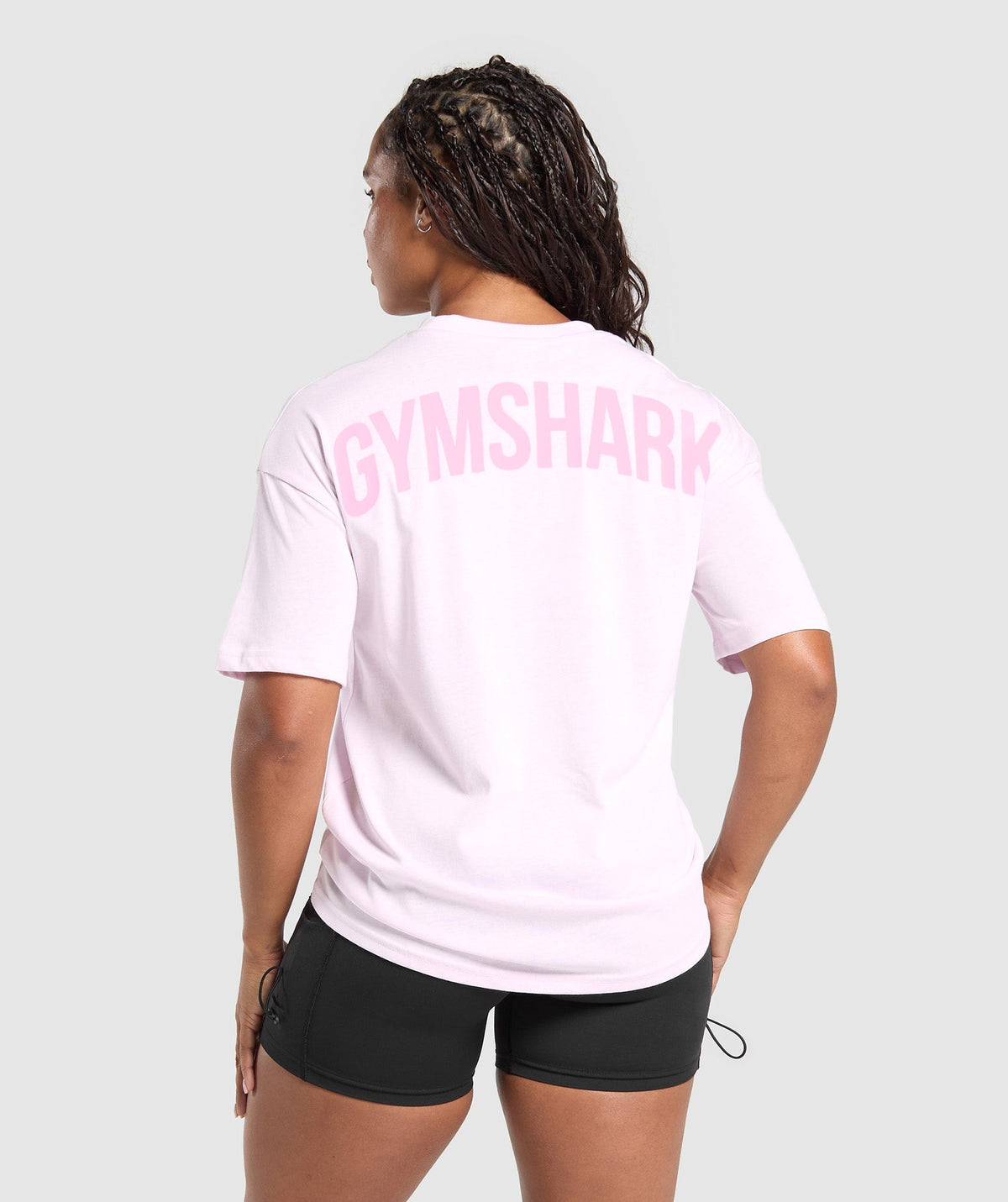 Gymshark Power Oversized Tee - Ice Pink