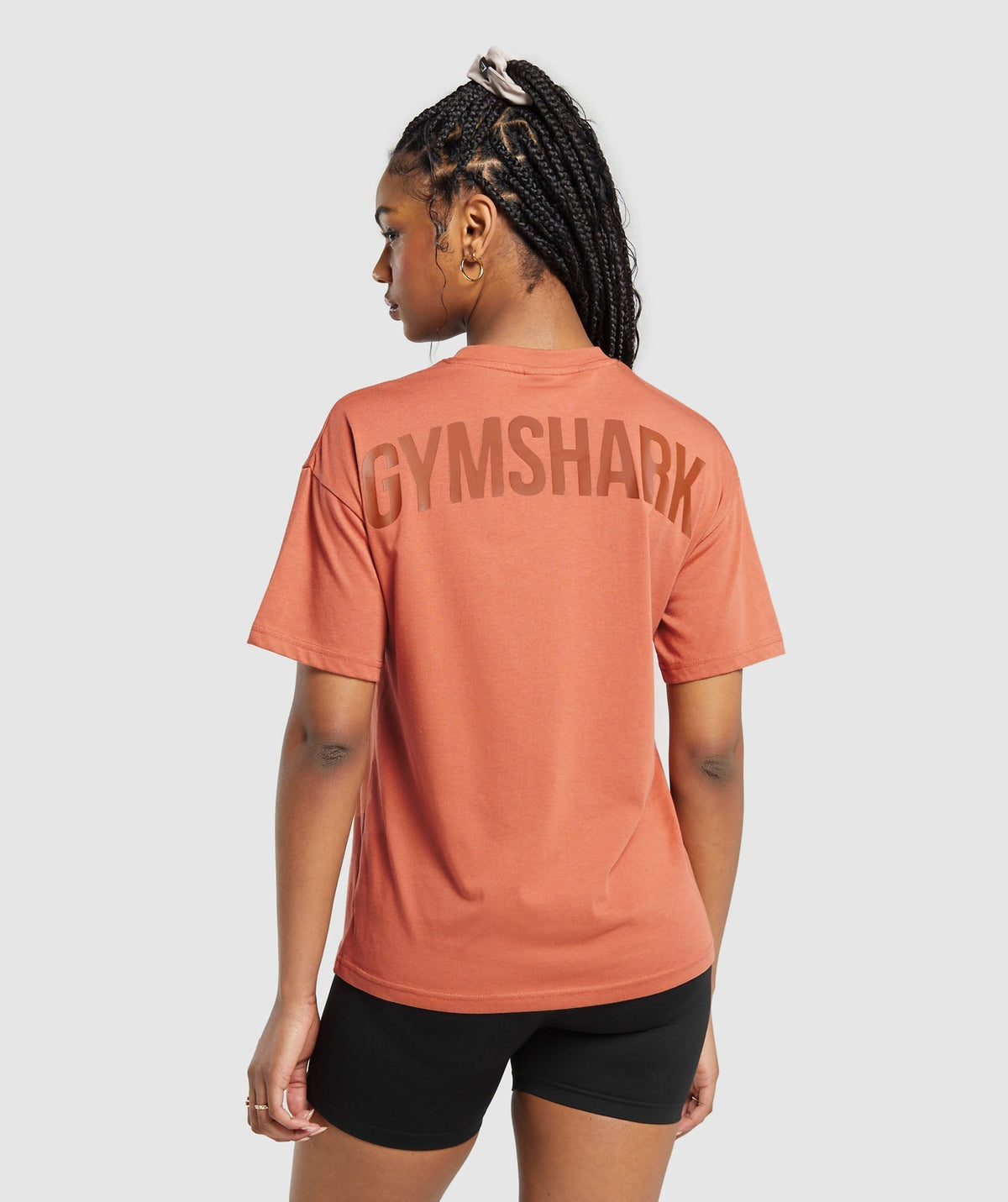 Gymshark Power Oversized Tee - Terracotta Orange