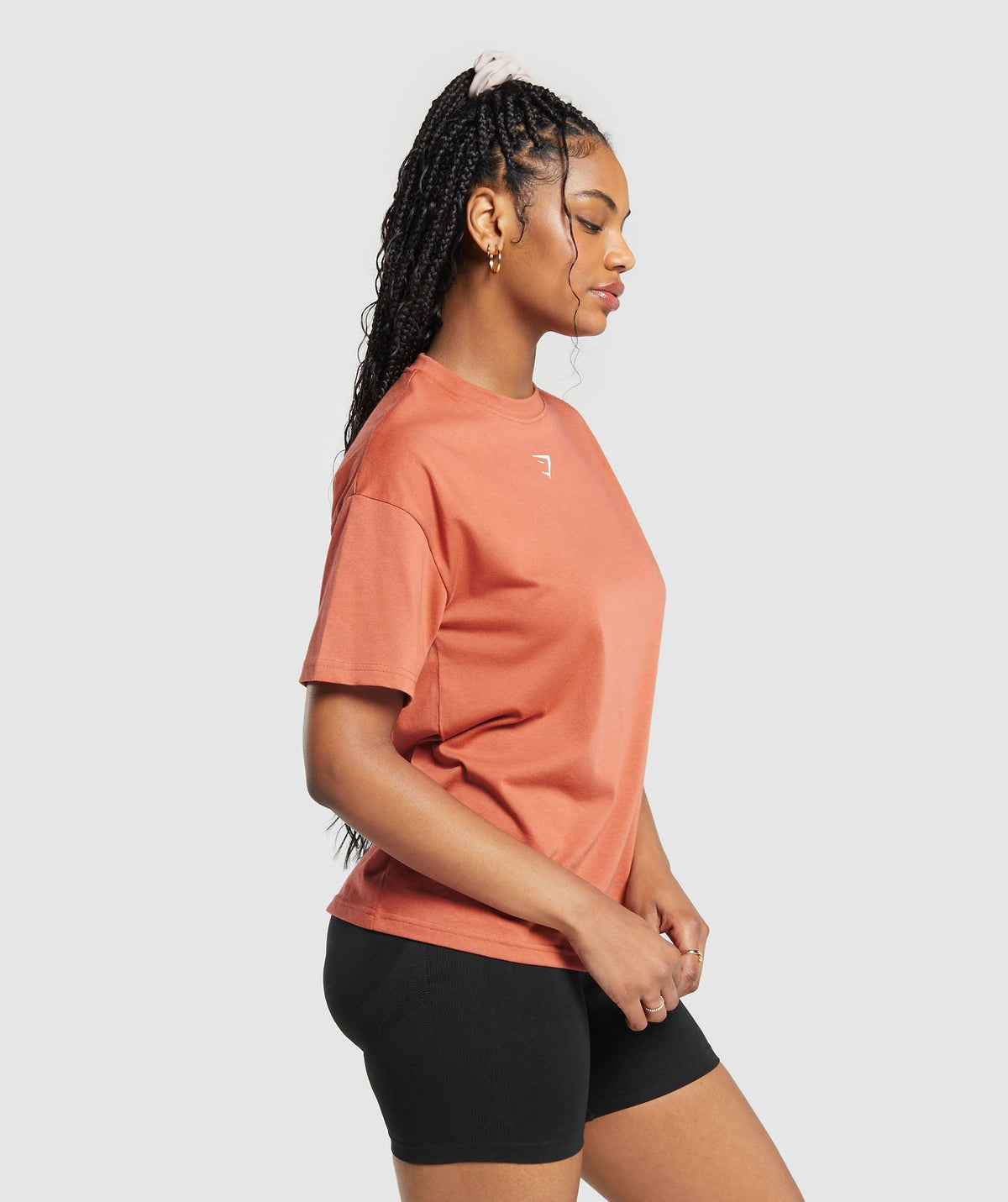 Gymshark Power Oversized Tee - Terracotta Orange