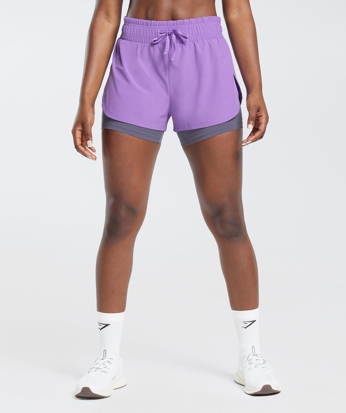 Gymshark Running 2-in-1 Shorts - Grape Purple/Dewberry Purple