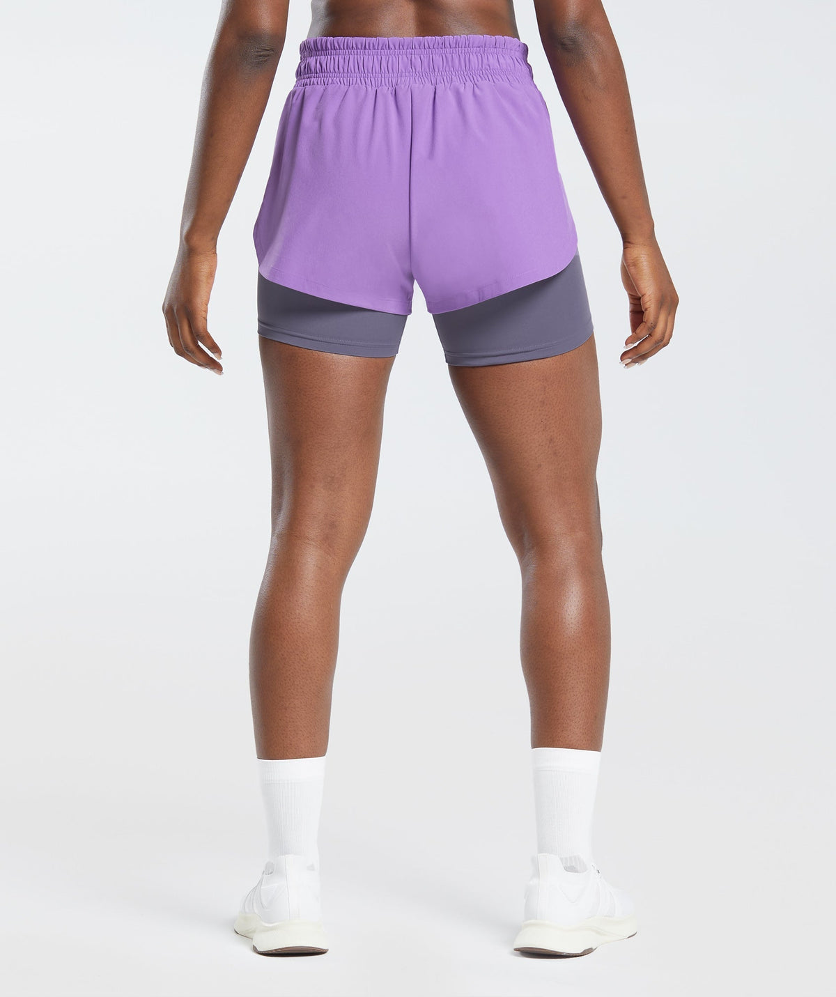 Gymshark Running 2-in-1 Shorts - Grape Purple/Dewberry Purple