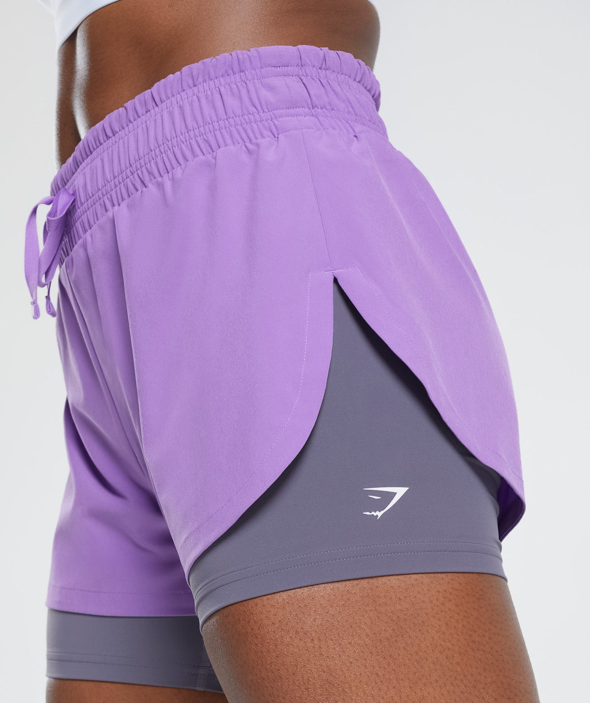 Gymshark Running 2-in-1 Shorts - Grape Purple/Dewberry Purple