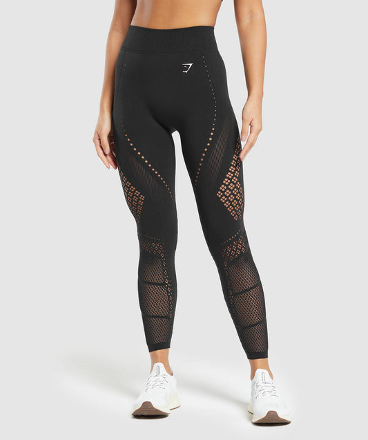 Gymshark Warp Knit Gradient Tight - Black