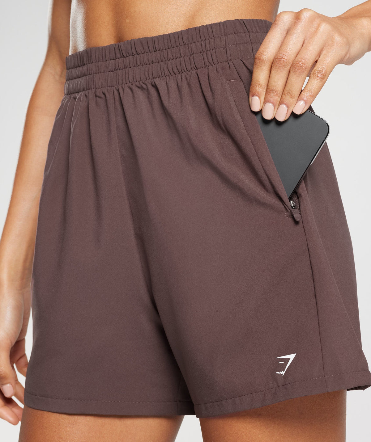 Gymshark WOVEN POCKET SHORTS - Brown