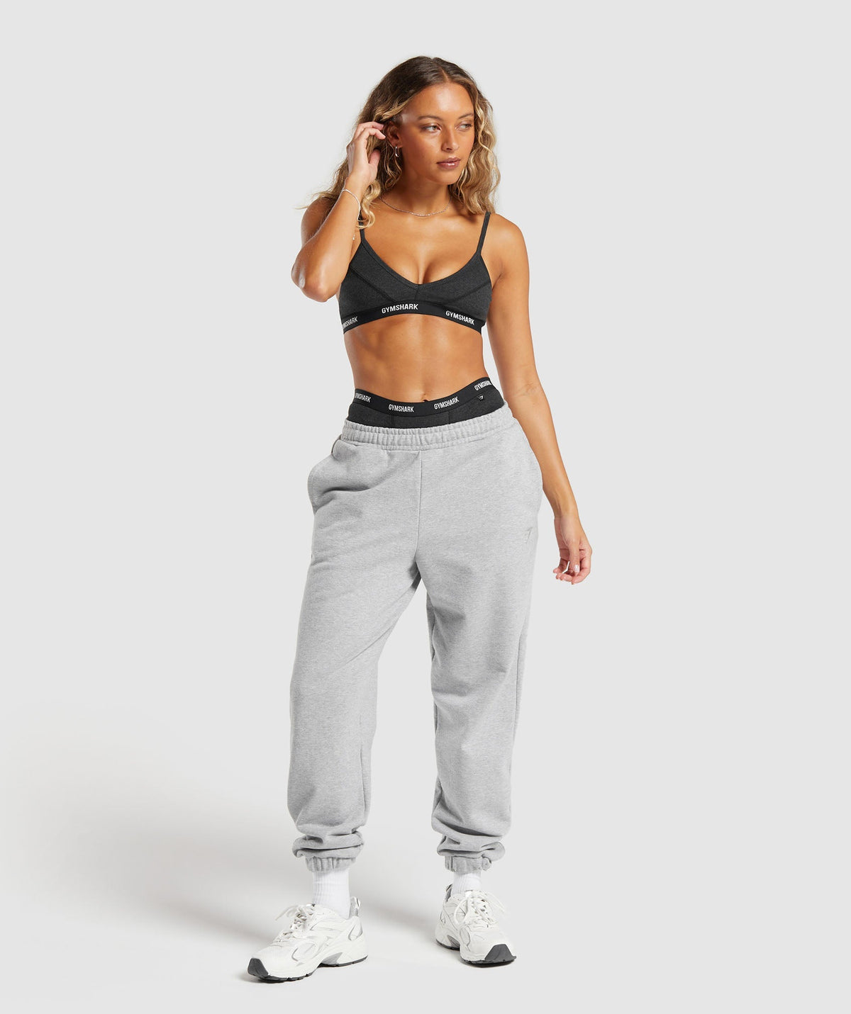 Gymshark Rib Bralette - Bros Midnight Black Marl