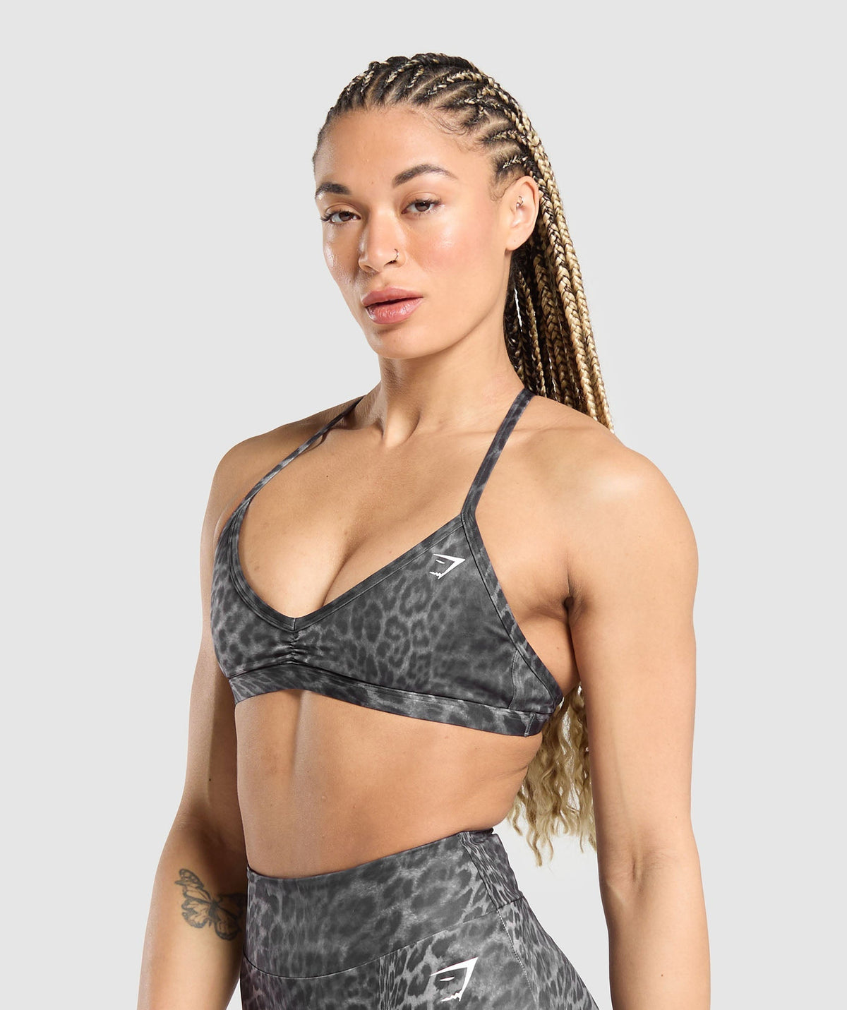 Gymshark Power X Minimal Sports Bra - Dark Grey