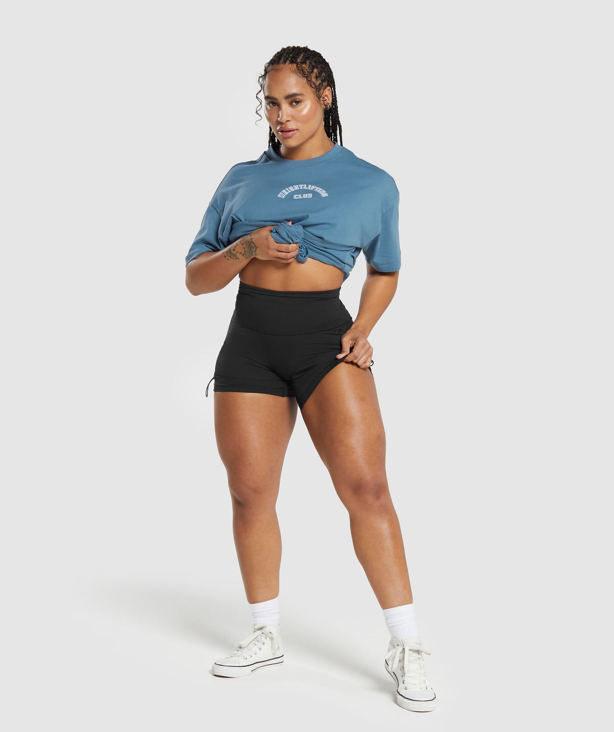 Gymshark Weightlifting Oversized Tee - Faded Blue