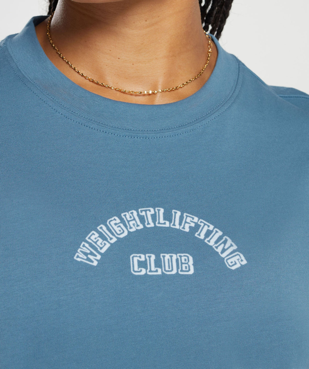 Gymshark Weightlifting Oversized Tee - Faded Blue