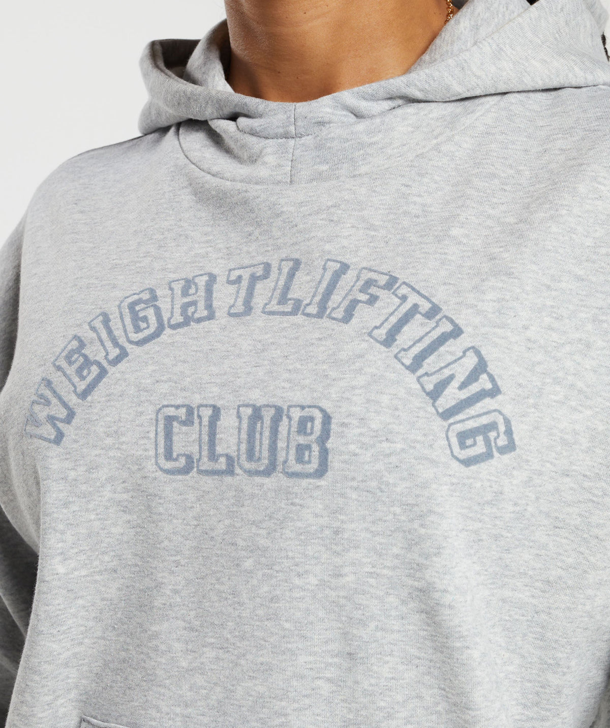 Gymshark Weightlifting Oversized Hoodie - Light Grey Core Marl