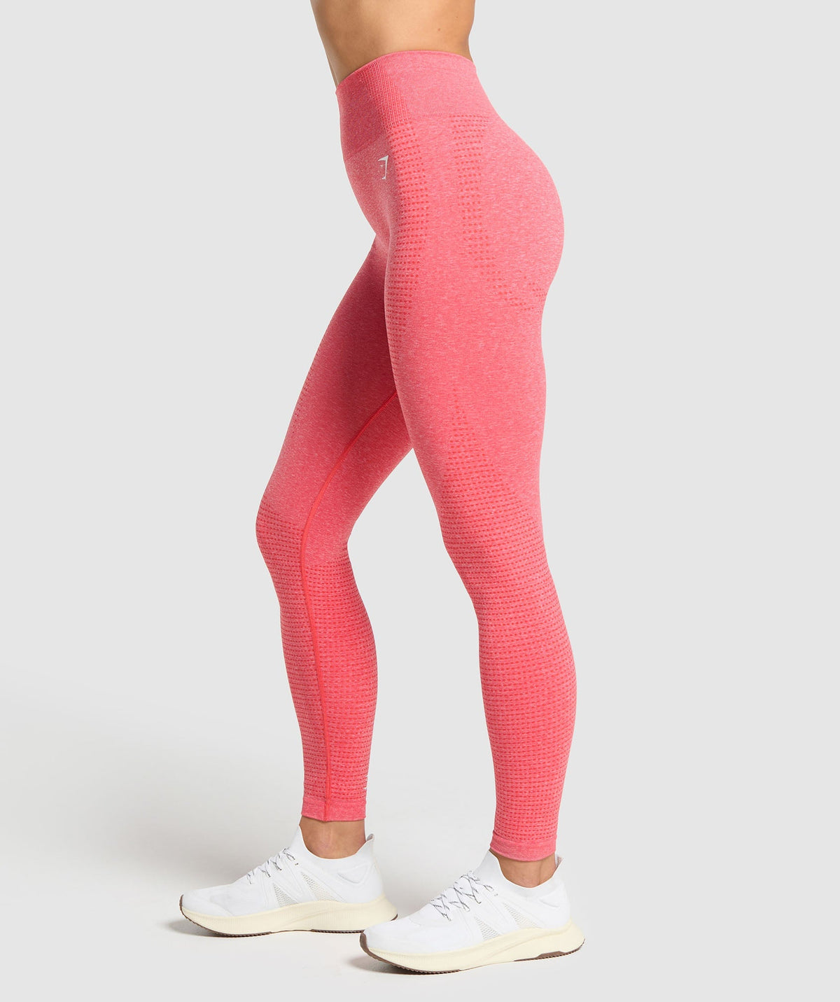 Gymshark Vital Seamless Tall Leggings - Coral Red/Marl