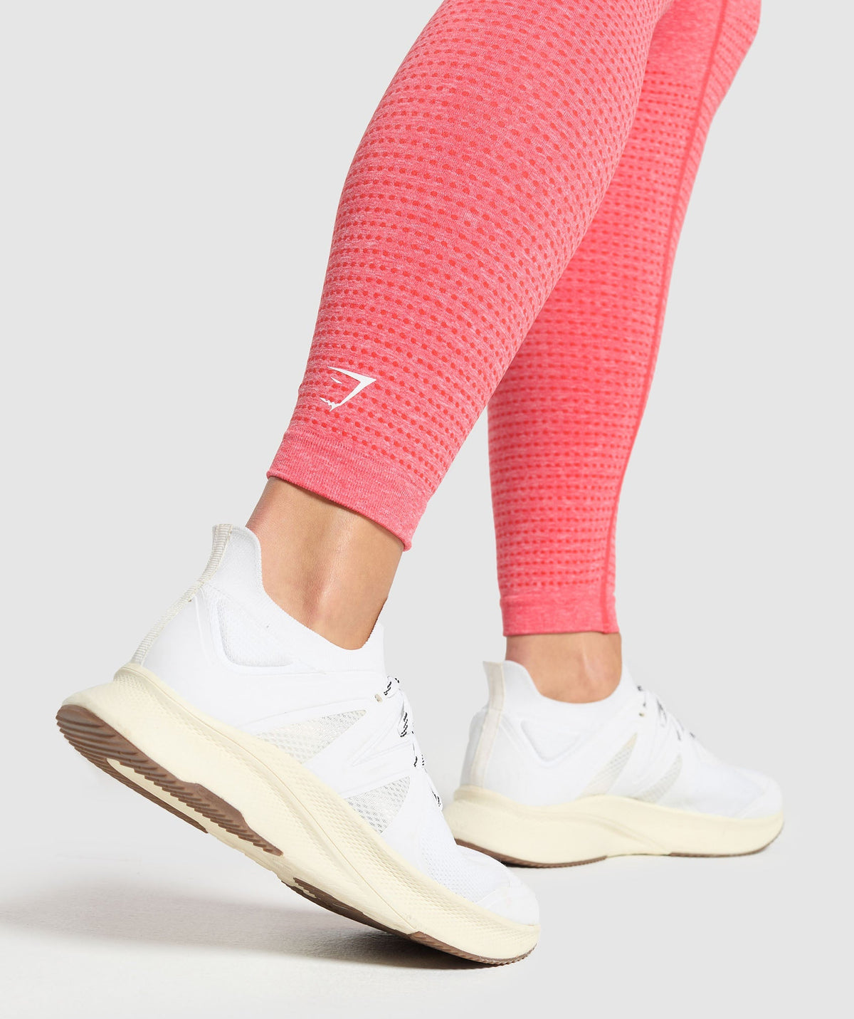 Gymshark Vital Seamless Tall Leggings - Coral Red/Marl