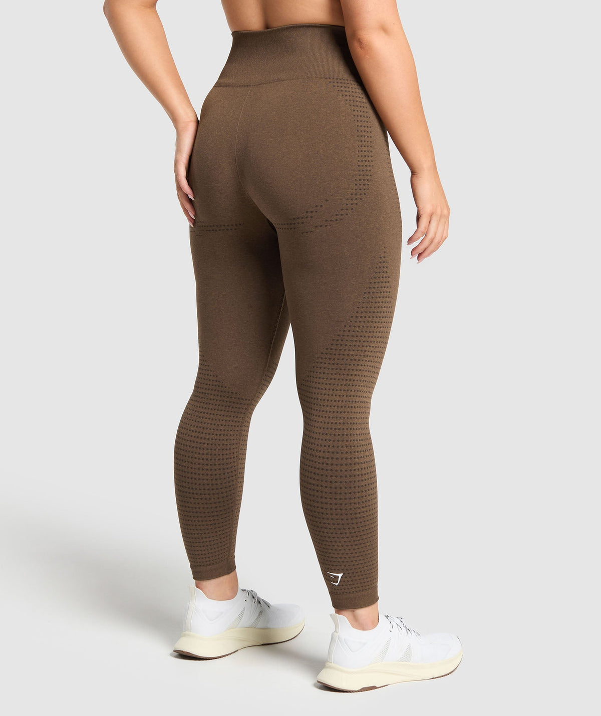 Gymshark Vital Seamless Short Leggings - Espresso Marl