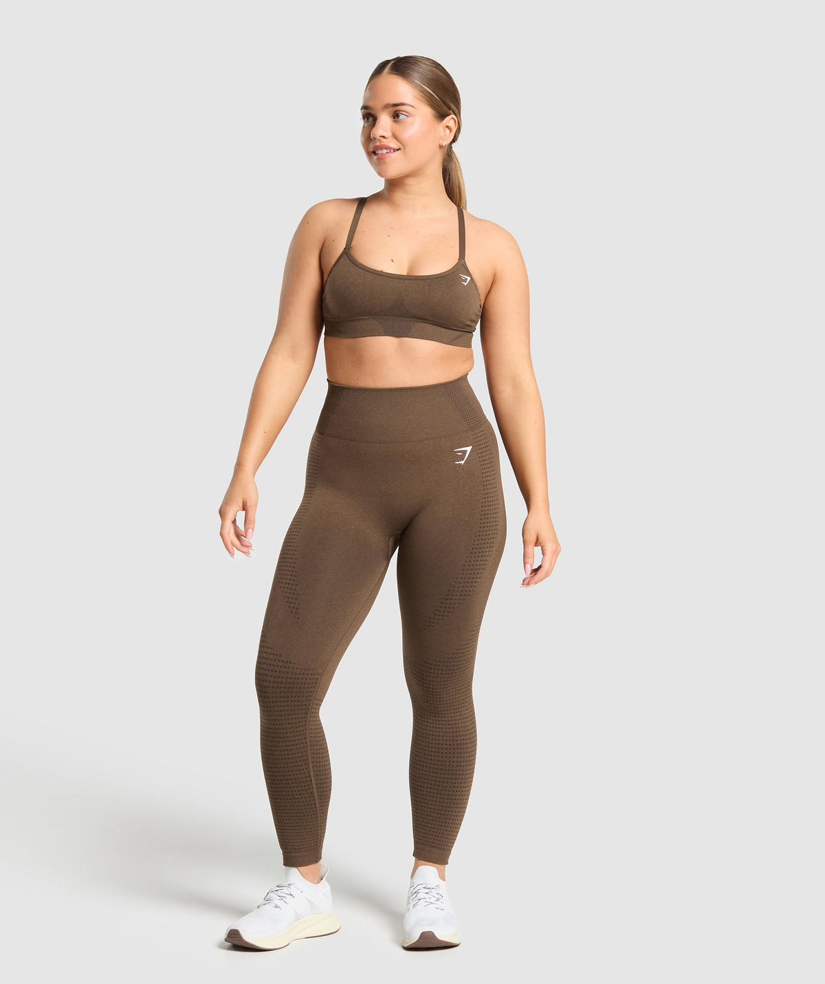 Gymshark Vital Seamless Short Leggings - Espresso Marl