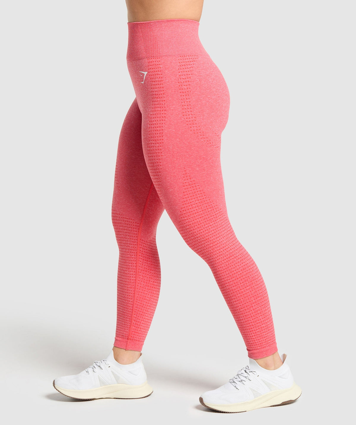Gymshark Vital Seamless Short Leggings - Coral Red/Marl